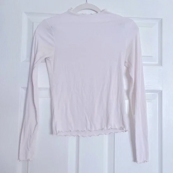 Women's Cream Long Sleeve Top - Picture 4 of 8